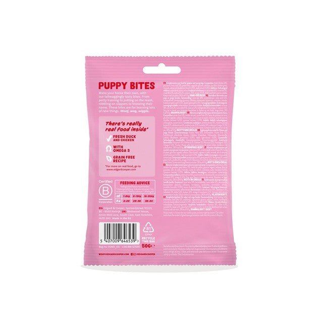 Edgard & Cooper puppy dog treats duck and chicken 50g - British product