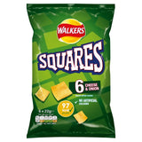 Walkers Squares Cheese & Onion crisps 6x22g multipack (British brand)