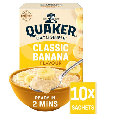 M&S Quaker Oat So Simple Banana Instant Porridge Sachets- Buy online at McGrocer