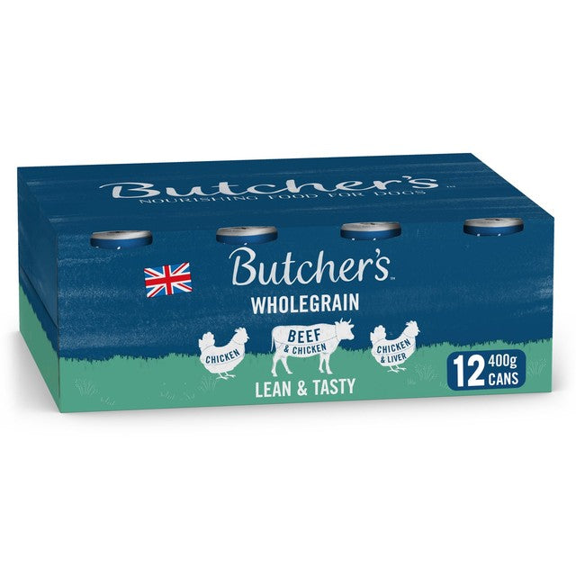 Butcher's Lean & Tasty Low Fat Dog Food Selection Pack 12 x 400g - British product