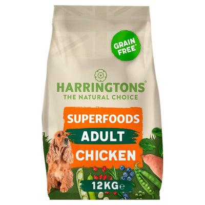 M&S Harringtons Grain Free Superfoods Chicken Dry Dog Food 12kg- Buy online at McGrocer