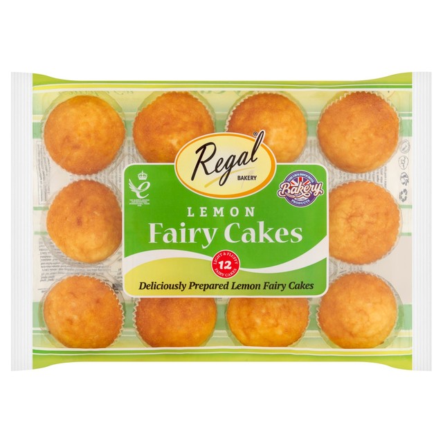 Regal lemon fairy cakes pack of 12, imported from the UK