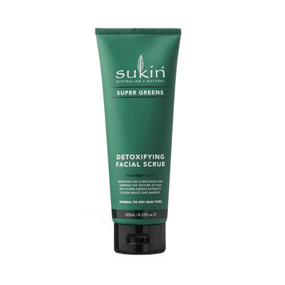 M&S Sukin Super Greens Detoxifying Facial Scrub 125ml- Buy online at McGrocer