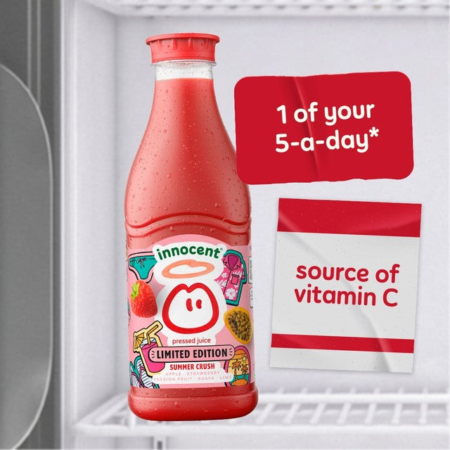 Innocent Summer Crush juice 900ml strawberry lime guava (British brand)