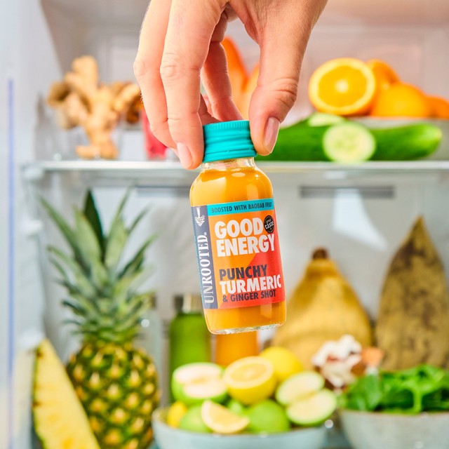 Unrooted Turmeric Ginger Baobab health shot 60ml (British brand)