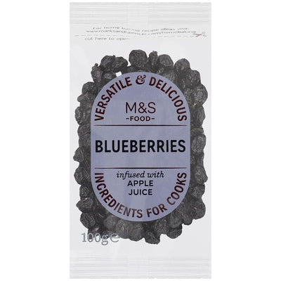 M&S M&S Dried Blueberries Sweetened with Concentrated Apple Juice Dried Fruit 100g- Buy online at McGrocer