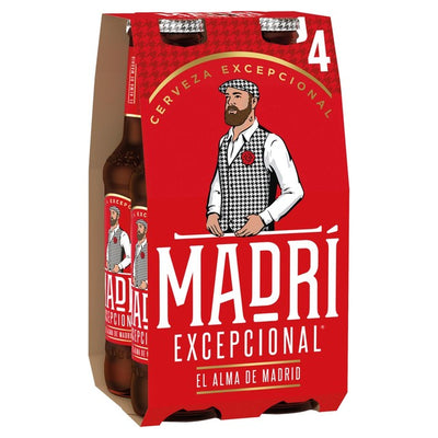 M&S Madri Excepcional Premium Lager 4 x 330ml- Buy online at McGrocer