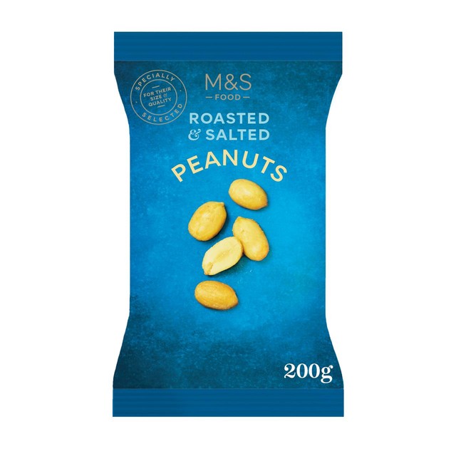 M&S roasted and salted peanuts 200g, imported from the UK