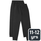 M&S unisex regular fit black joggers for 11-12 years, UK version