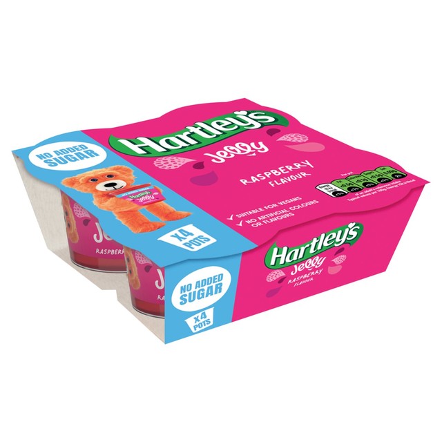 Hartley's raspberry jelly pots 4 x 115g, UK version
