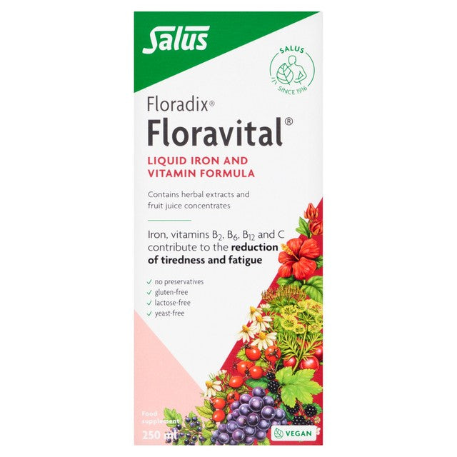 Floradix Floravital liquid iron and vitamin supplement 250ml - British product