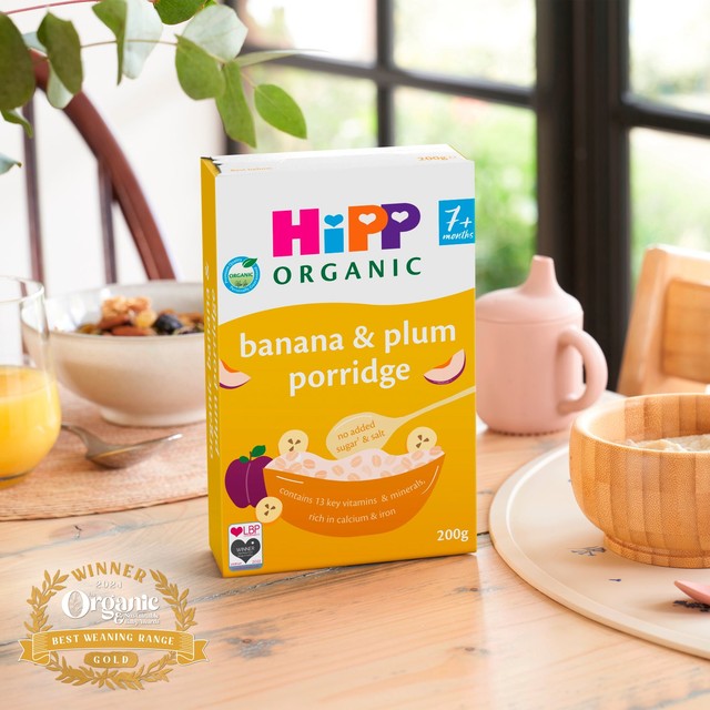 HiPP Organic banana and plum porridge 200g, UK version