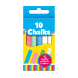 James Galt 10 pack coloured chalks box , UK version