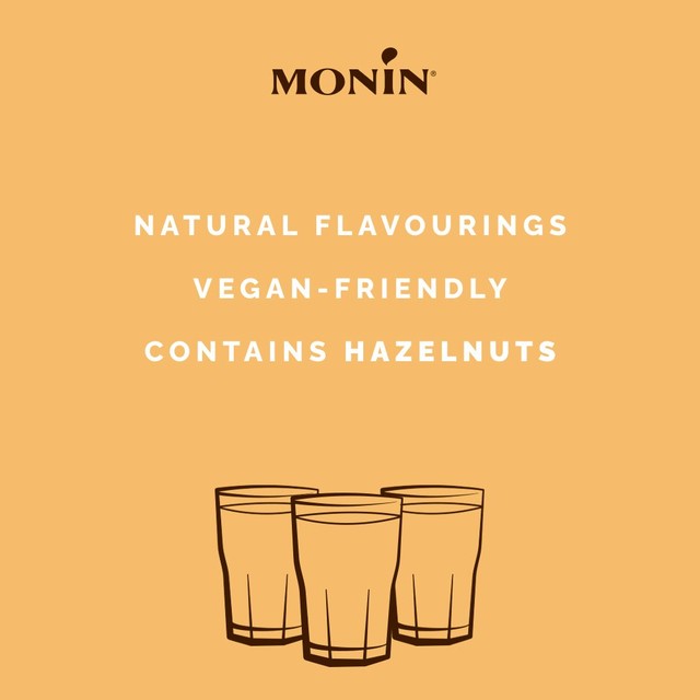 Monin hazelnut syrup 250ml, imported from the UK