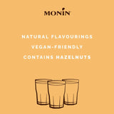 Monin hazelnut syrup 250ml, imported from the UK