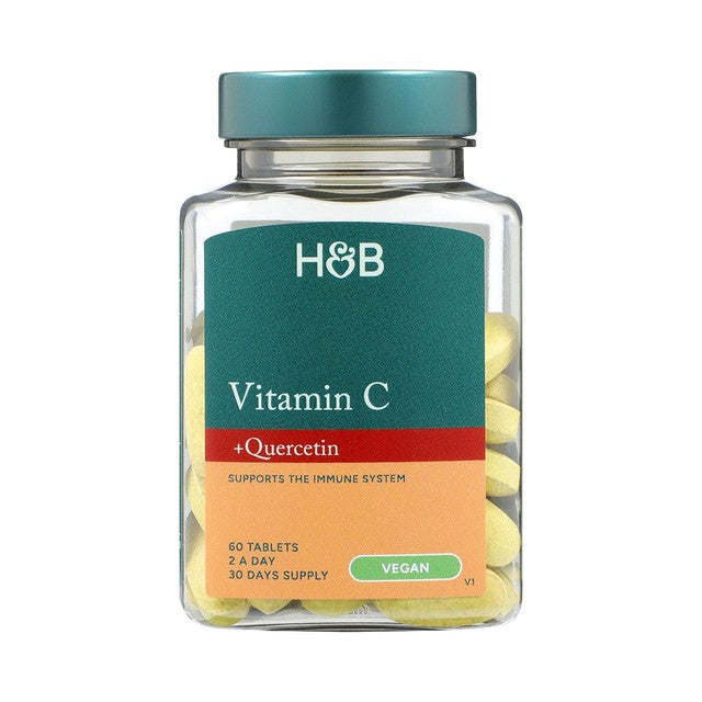 Holland & Barrett Quercetin Plus Vitamin C supplement 60 tablets, UK version