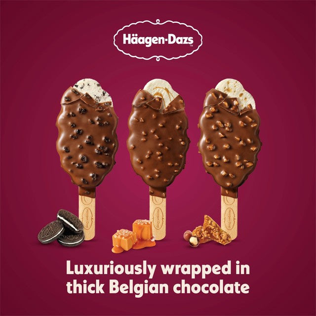 Häagen-Dazs Crunchy Cookies & Cream ice cream sticks 3 x 80ml, UK version
