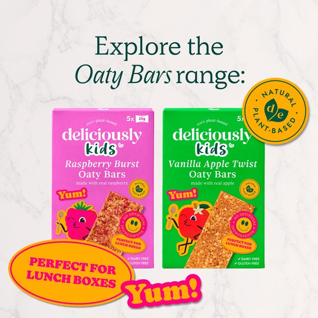 Deliciously Ella Raspberry Burst Oaty Bars 125g Multipack - British product