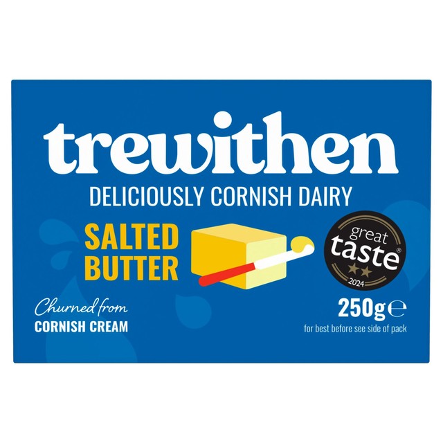 Trewithen Dairy Cornish Salted Butter 250g (British brand)