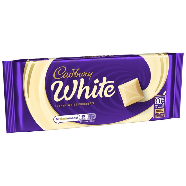 Cadbury white chocolate bar 180g - British product