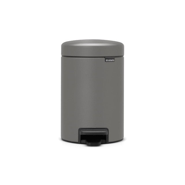 Brabantia mineral concrete grey pedal bin 3 litre - British product