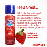 Skins strawberry flavoured water based lubricant 130ml (British brand)