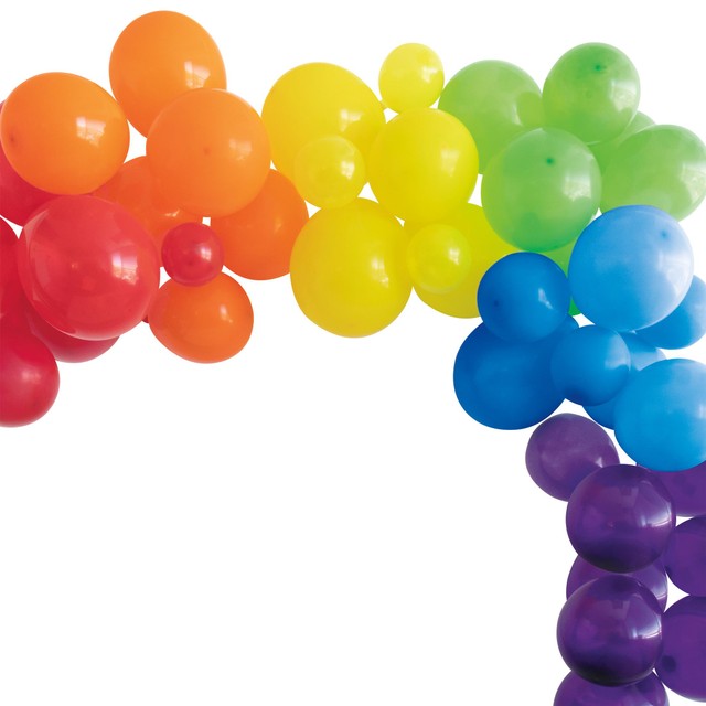 Unique Party Rainbow Balloon Arch 40 pieces, imported from the UK