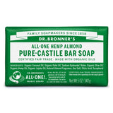 Dr Bronner almond soap bar 140g - British product