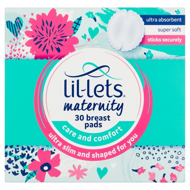Lil-lets adhesive contoured maternity breast pads, UK version