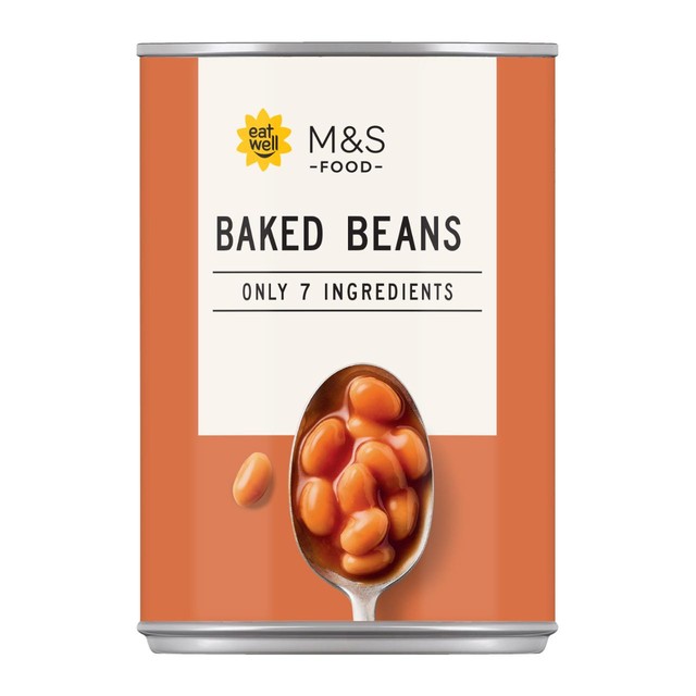 M&S baked beans with 7 ingredients can, imported from the UK