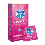 Skins Dots & Ribs condoms with dots and ribs - British product