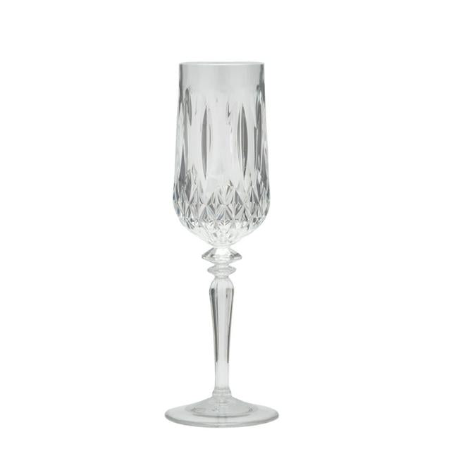 Shatterproof Crystal-Look Wine Glass with 6 Card Place Settings, 7cm Height