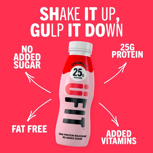 UFit strawberry protein milkshake 330ml (British brand)