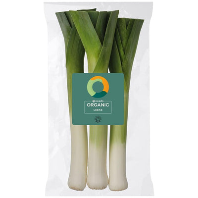 Ocado Organic British Leeks Fresh Vegetable 400g