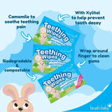 Brush-Baby teething wipes pack of 20 - British product