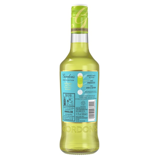 Gordon's elderflower lime spritz gin liqueur - British product