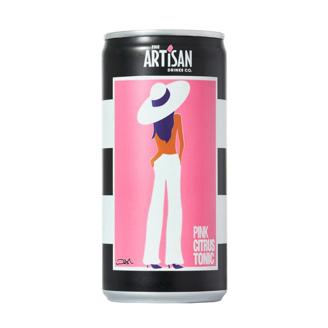 Artisan Drinks Co Pink Citrus Tonic Water 6 x 200ml cans - British product