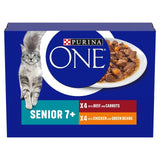 Purina One Senior cat food 8x85g, imported from the UK