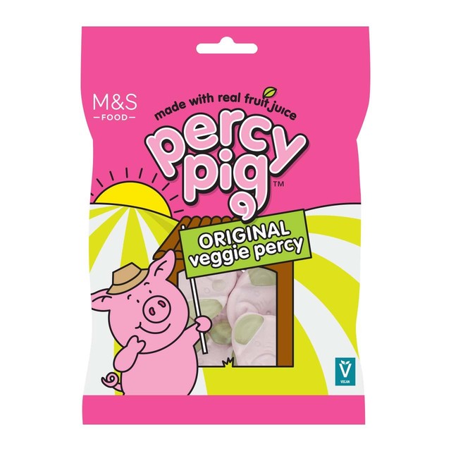 M&S Percy Pig Original Veggie Fruit Gums 170g, imported from the UK