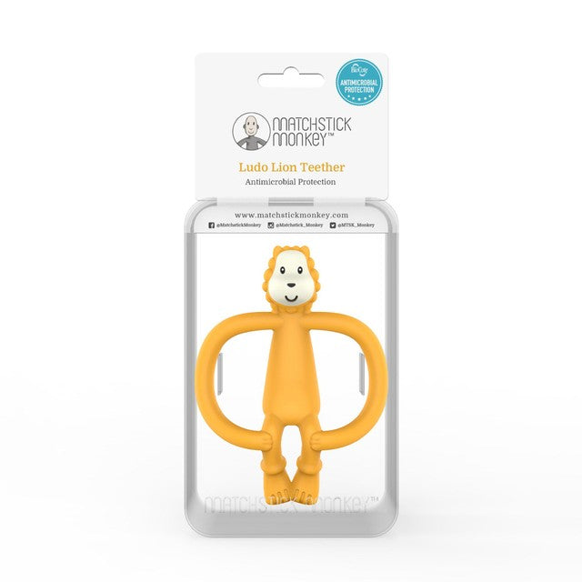 Matchstick Monkey Ludo Lion Teether 10.5cm, imported from the UK
