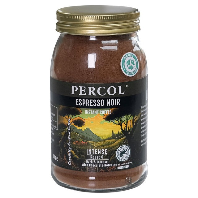 Percol Espresso Noir instant coffee 100g, imported from the UK