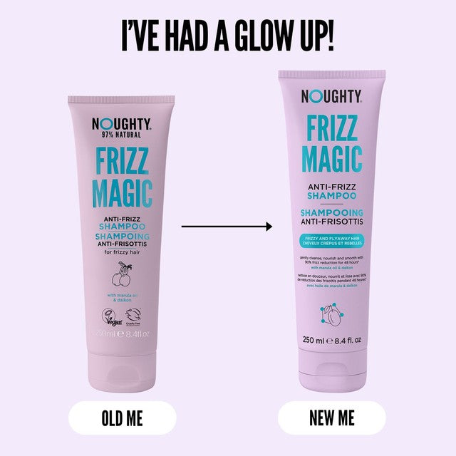 Noughty Frizz Magic Shampoo 250ml, imported from the UK