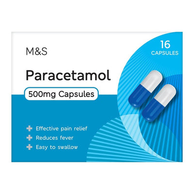 M&S Paracetamol Pain Relief Capsules 16 Capsules