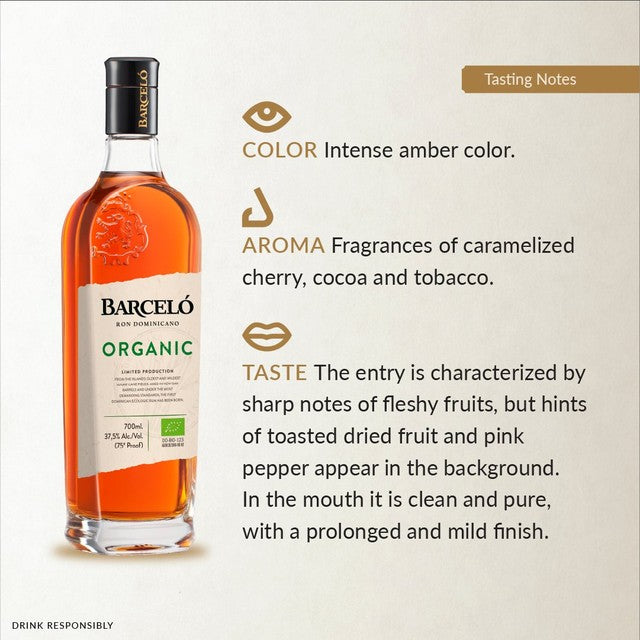 Barcelo Organic Dominican Rum, UK version