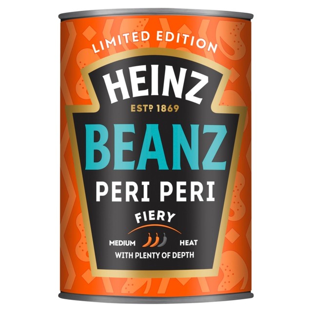 Heinz baked beans Peri Peri 390g, UK version