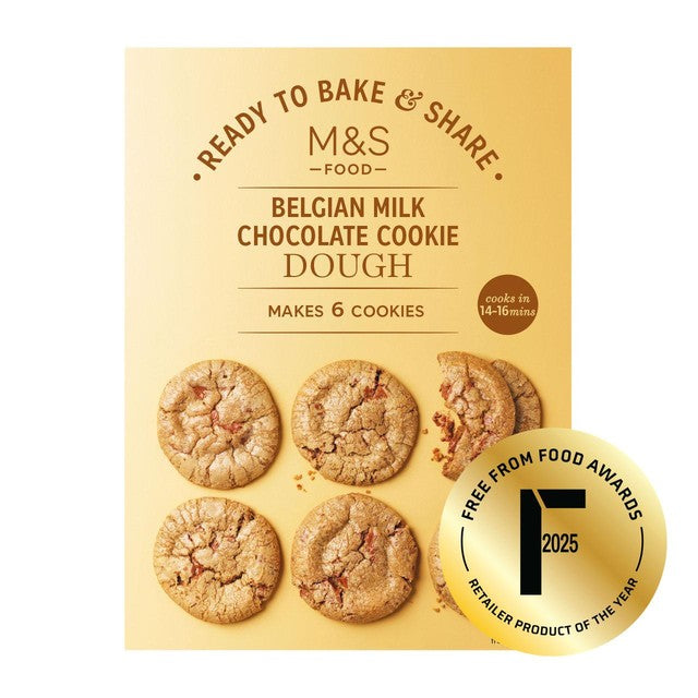 M&S Belgian milk chocolate cookie dough 204g, imported from the UK