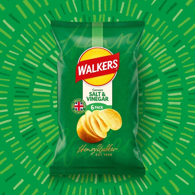 Walkers Salt & Vinegar Crisps Multipack (British brand)