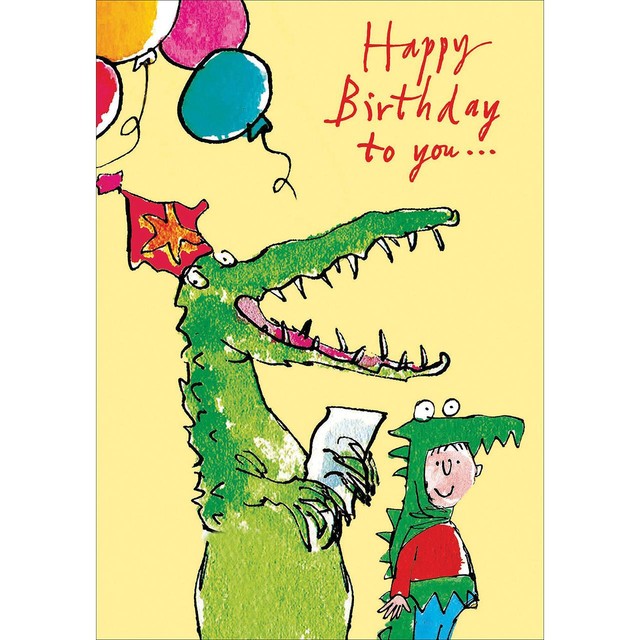 Woodmansterne Dragon Birthday Card 13 x 18cm, imported from the UK