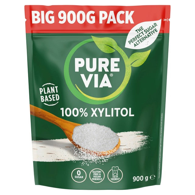 Pure Via 100% Xylitol Plant Based sweetener 900g, imported from the UK