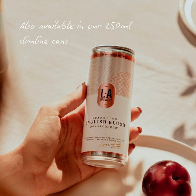 LA Brewery Sparkling English Blush Kombucha 750ml, UK version